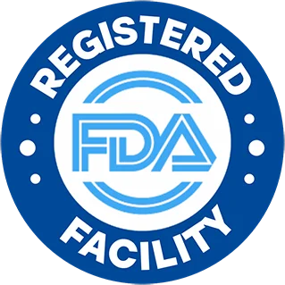 Made in an FDA registered facility
